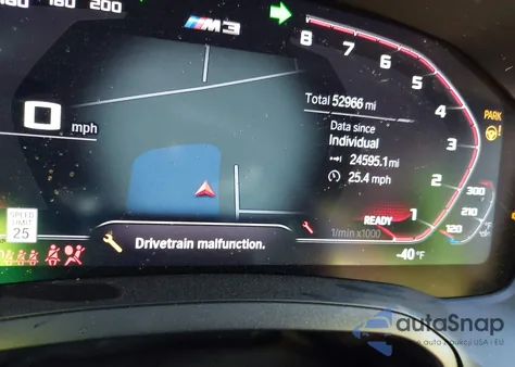 2022 BMW M3 Competition из США, поврежденный, VIN WBS33AY09NFL93279